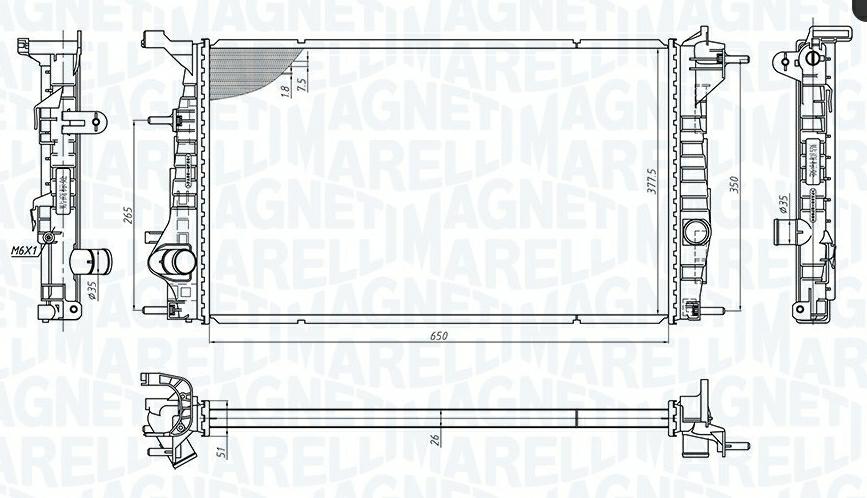 Articolo 16K90 - RADIATORE RENAULT MEGANE III (BZ0/1)