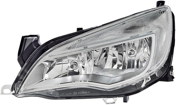 Articolo 186ZW - FARO SX 2H7 C/MOTOR ELETT C/DRL OPEL ASTRA J 01/10> PARAB CROM