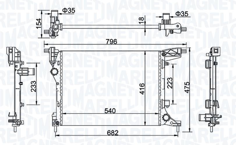 Articolo 8GDCR - RADIATORE FIAT 500L (351_ 352_)
