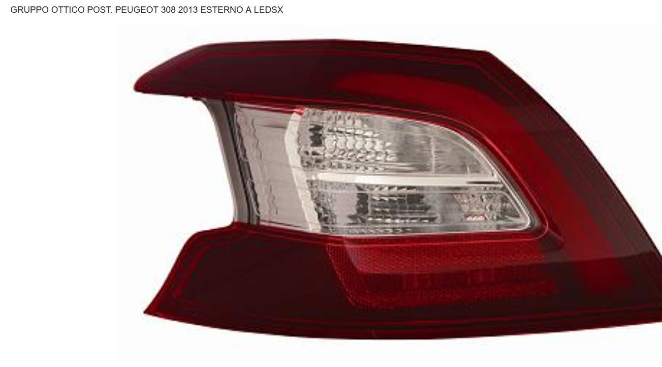 Articolo X42WN - GR OTTICO P/SX EST A LED PEUGEOT 308 01/13>