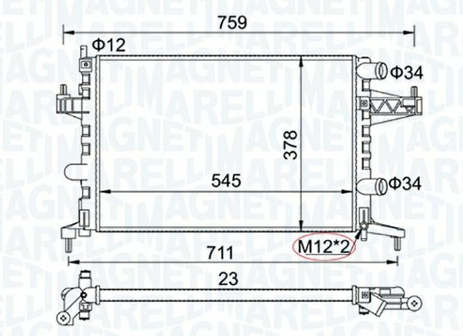 Articolo X4WFD - RADIATORE OPEL CORSA C (X01) 1.2 (F08, F6